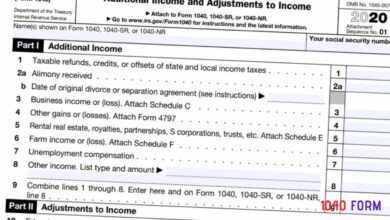 2020 - 2021 Schedule 1 - Additional Income and Adjustments to Income